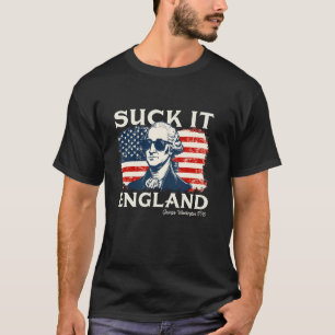 Leck Mich England - USA Amerikanische Flagge 4. Ju T-Shirt