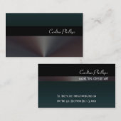 Leck + sauberer/gebürsteter Stahl. Visitenkarte (Vorne/Hinten)