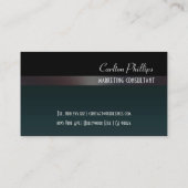 Leck + sauberer/gebürsteter Stahl. Visitenkarte (Rückseite)