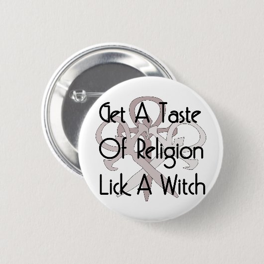 Lecken Sie eine Hexe Button (Vorne & Hinten)