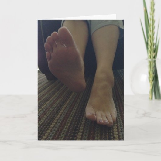 LECKEN SIE MEINE FÜSSE, VALENTINSGRUSS! FEIERTAGSKARTE (Vorderseite)