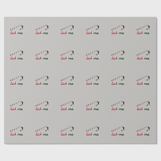 LECKEN SIE MICH ZUCKERSTANGE GESCHENKPAPIER (Flach)