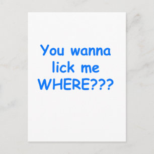 lecken, wo ich blau bin postkarte
