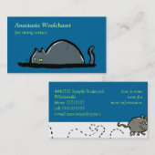 leckende Katze - Haustier sitzend Visitenkarte (Vorne/Hinten)