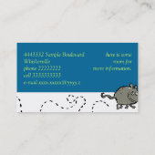 leckende Katze - Haustier sitzend Visitenkarte (Rückseite)