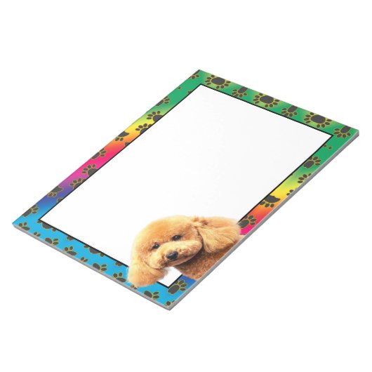 Lecker buntes Hundepulver-Muster Notizblock (angewinkelt)