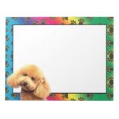 Lecker buntes Hundepulver-Muster Notizblock (Vorderseite)