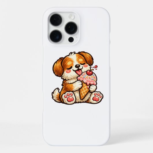 Lecker Eis Hund iPhone Hülle (Rückseite)