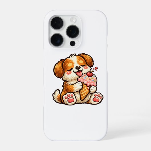 Lecker Eis Hund iPhone Hülle (Rückseite)