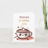 lecker Kaffee mit Latte-Coffee Vielen Dank Karten (Vorderseite)