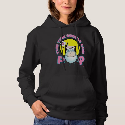 LECKER LECKER BUBBLE-GUM-MÄDCHEN BLÄST BLASE RETRO HOODIE (Vorderseite)