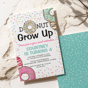 Lecker Lecker 'Donut Grow Up' Kindergeburtstag Einladung