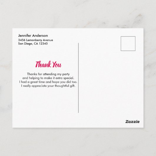 Lecker Pink Cupcake Berry auf der Spitze Vielen Da Postkarte (Rückseite)