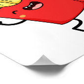 Lecker Pommes Lustiger Freund Pun Poster (Ecke)