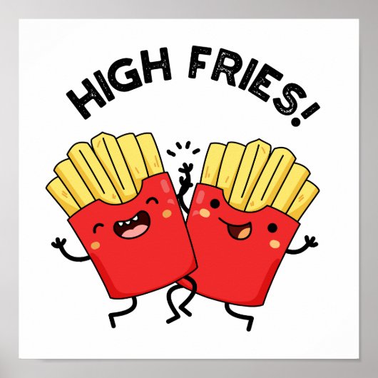Lecker Pommes Lustiger Freund Pun Poster (Vorne)