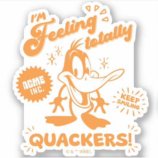 Lecker Retro DAFFY DUCK™ Aufkleber (Vorderseite)