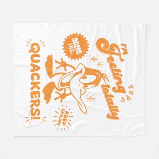 Lecker Retro DAFFY DUCK™ Fleecedecke (Vorderseite (Horizontal))