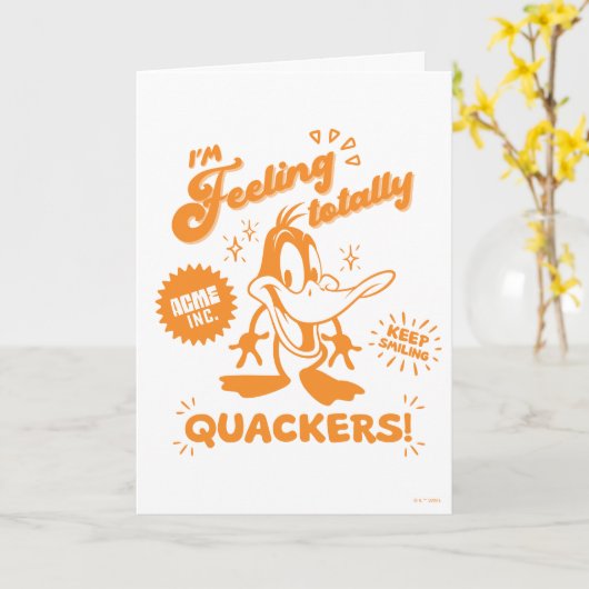 Lecker Retro DAFFY DUCK™ Karte (Gelbe Blume)