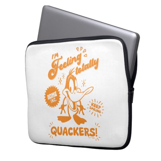 Lecker Retro DAFFY DUCK™ Laptopschutzhülle (Vorderseite Links)