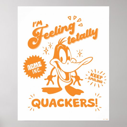 Lecker Retro DAFFY DUCK™ Poster (Vorne)