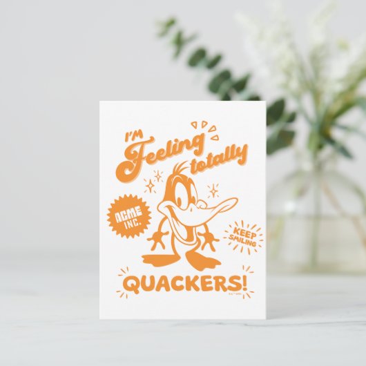 Lecker Retro DAFFY DUCK™ Postkarte (Stehend Vorderseite)