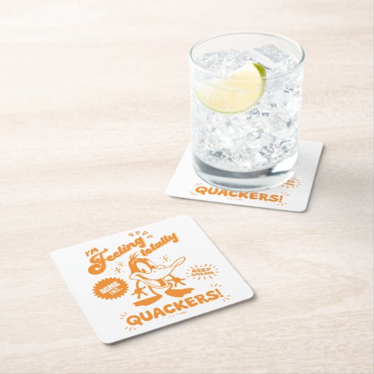 Lecker Retro DAFFY DUCK™ Rechteckiger Pappuntersetzer (Vor Ort)