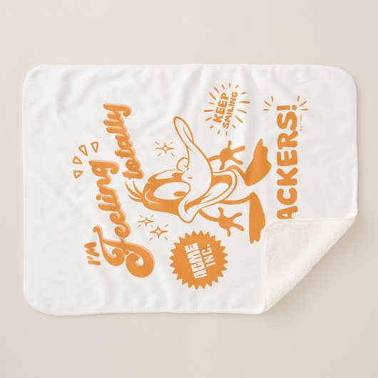 Lecker Retro DAFFY DUCK™ Sherpadecke (Vorderseite (Horizontal))