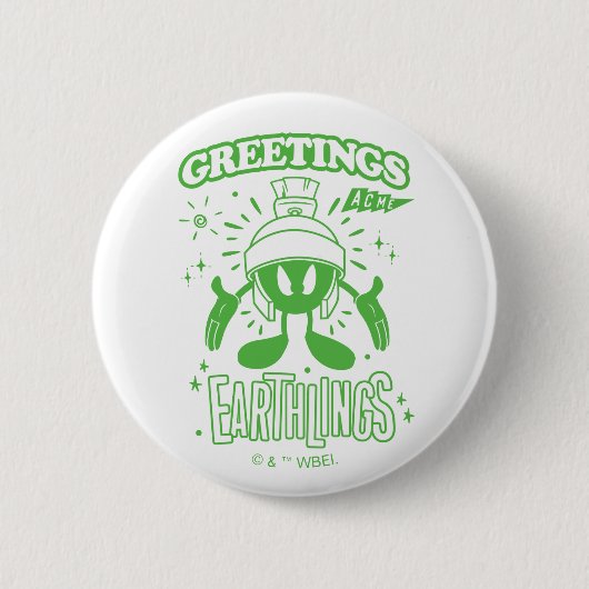 Lecker Retro MARVIN THE MARTIAN™ Button (Vorderseite)