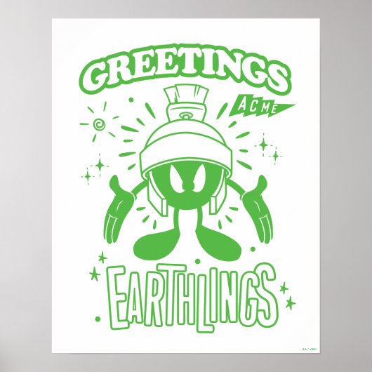 Lecker Retro MARVIN THE MARTIAN™ Poster (Vorne)
