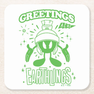 Lecker Retro MARVIN THE MARTIAN™ Rechteckiger Pappuntersetzer