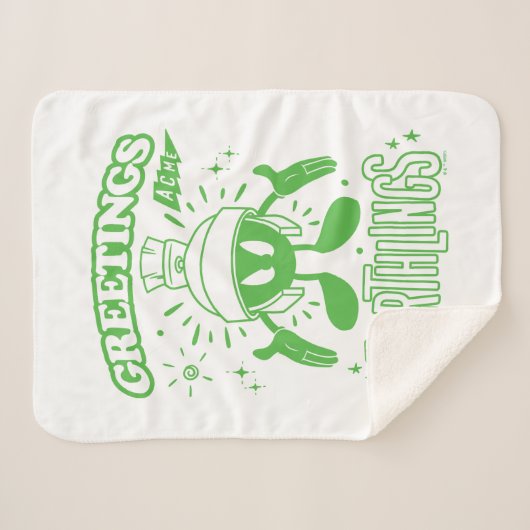 Lecker Retro MARVIN THE MARTIAN™ Sherpadecke (Vorderseite (Horizontal))