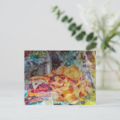 lecker Sandwich und Chips Junk Journal Collage Postkarte (Stehend Vorderseite)