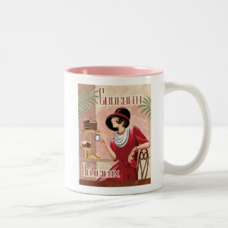 Lecker Schokolade Zweifarbige Tasse