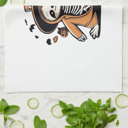 Lecker-Skeletttrick oder Behandlung klassischer T- Geschirrtuch (Gefaltet)