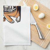 Lecker-Skeletttrick oder Behandlung klassischer T- Geschirrtuch (Viertel Falte)