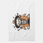 Lecker-Skeletttrick oder Behandlung klassischer T- Geschirrtuch (Vertikal)