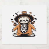 Lecker-Skeletttrick oder Behandlung klassischer T- Schaumweinetikett (Einzelnes Label)