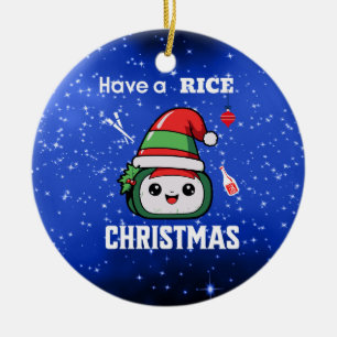 Lecker Sushi Weihnachten Keramik Ornament