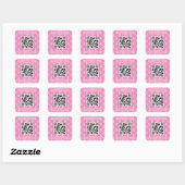 Lecker und Fancy Popcorn QR Code Quadratischer Aufkleber (Blatt)