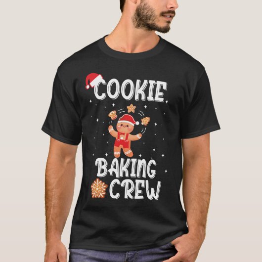 Lecker Weihnachtsplätzchen Back Crew Lustige Pyjam T-Shirt (Vorderseite)