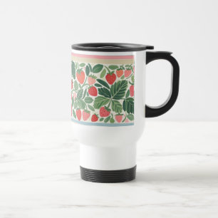 Leckere Aquarell-Erdbeeren Reisebecher