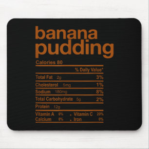 Leckere Banane-Pudding-Ernährungsfakten Lustiger E Mousepad
