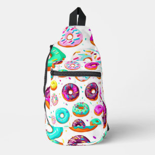 Leckere Creme-Donuts Muster Crossbody Bag