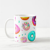 Leckere Creme-Donuts Muster Kaffeetasse (Links)
