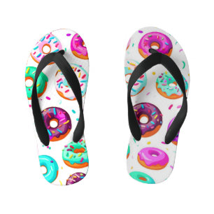 Leckere Creme-Donuts Muster Kinderbadesandalen