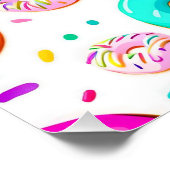 Leckere Creme-Donuts Muster Poster (Ecke)
