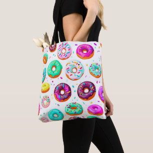 Leckere Creme-Donuts Muster Tasche