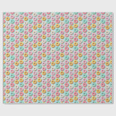 Leckere Cremedonuts blau Geschenkpapier (Flach)