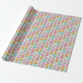 Leckere Cremedonuts blau Geschenkpapier (Ungerollt)