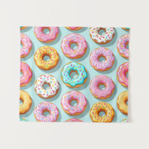 Leckere Cremedonuts blau